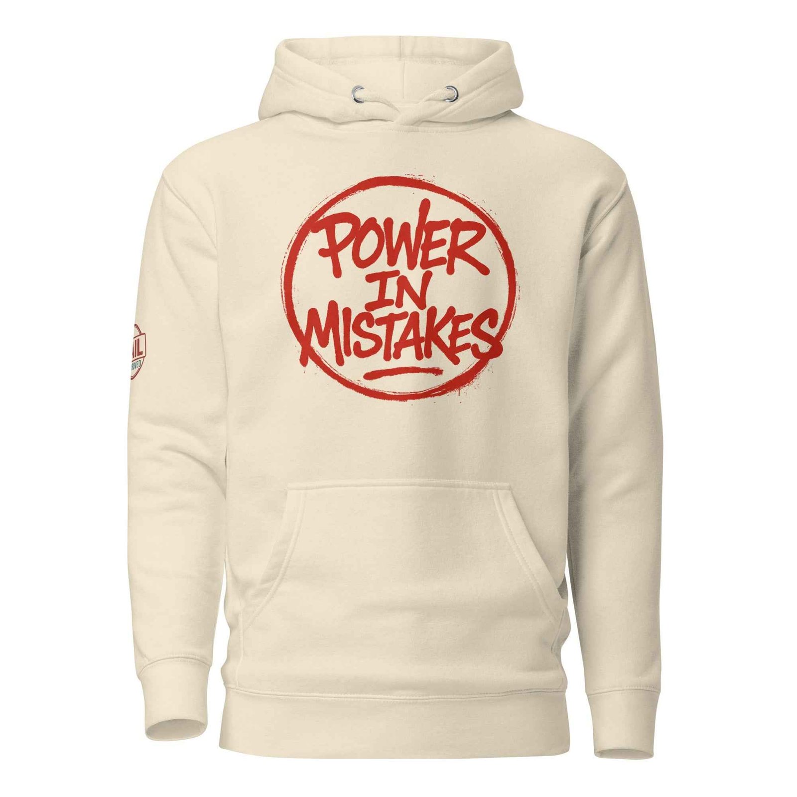 Felpa con Cappuccio Streetwear “POWER IN MISTAKES” 🔴 | FAIL – Manifesto di Coraggio e Stile - FAIL Streetwear