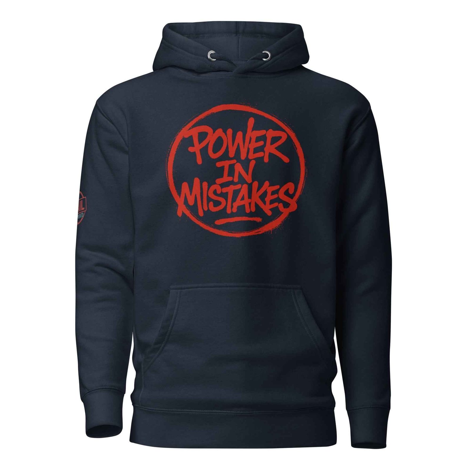 Felpa con Cappuccio Streetwear “POWER IN MISTAKES” 🔴 | FAIL – Manifesto di Coraggio e Stile - FAIL Streetwear