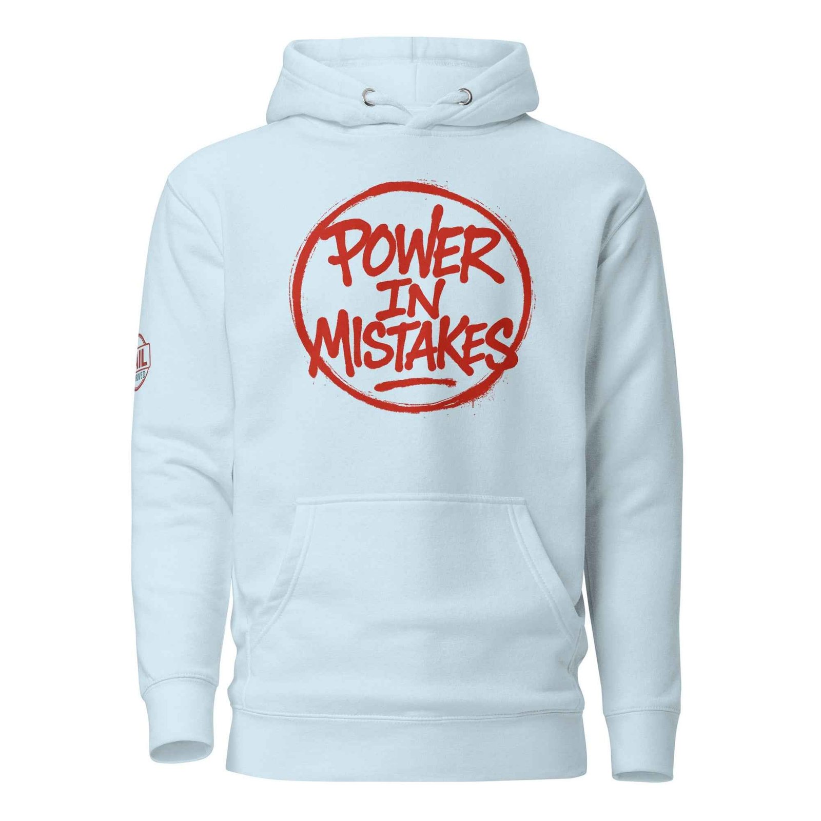 Felpa con Cappuccio Streetwear “POWER IN MISTAKES” 🔴 | FAIL – Manifesto di Coraggio e Stile - FAIL Streetwear
