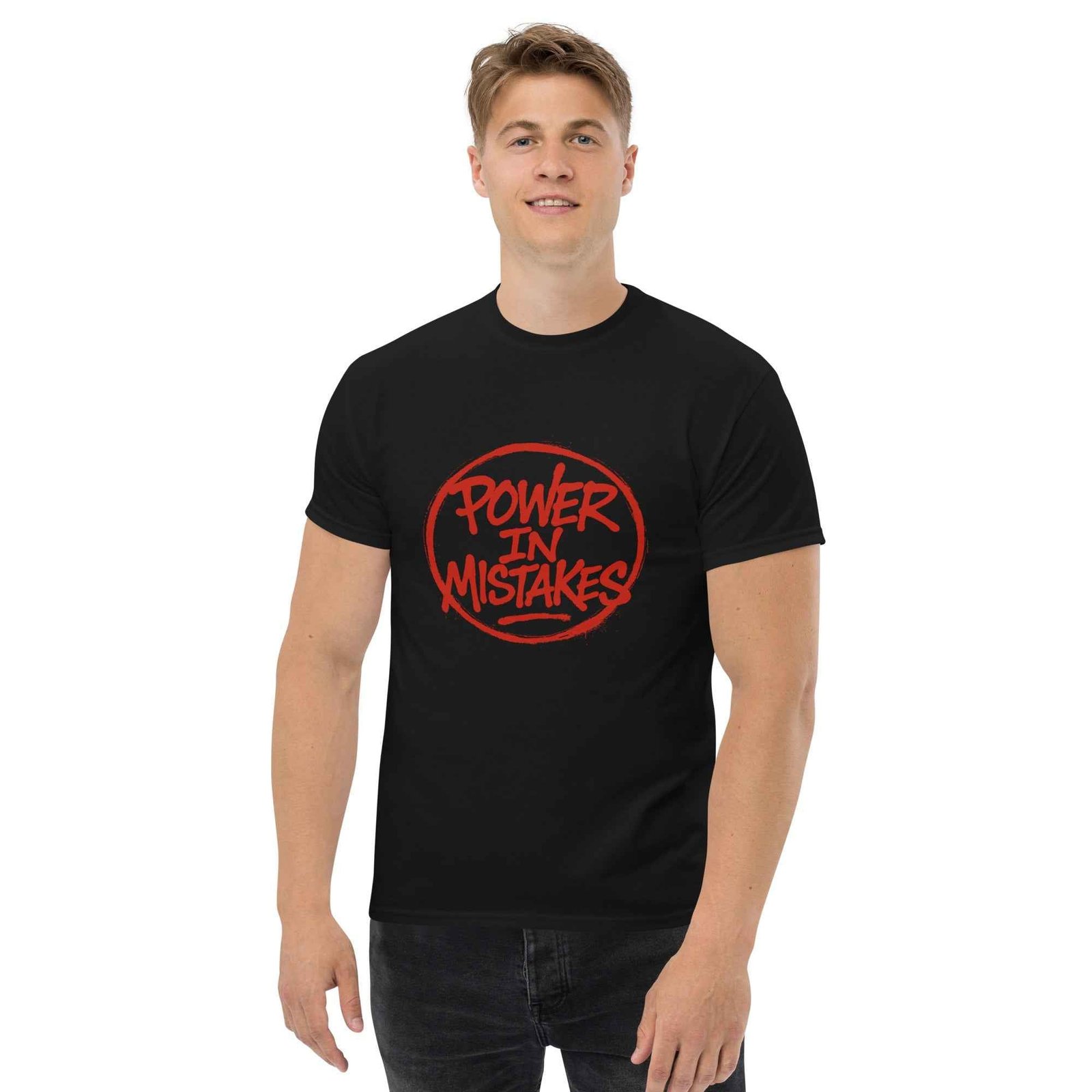 Maglietta Classica Unisex 100% Cotone 👕 | FAIL Streetwear “POWER IN MISTAKES” 🔴 – Imperfezione che Diventa Stile - FAIL Streetwear