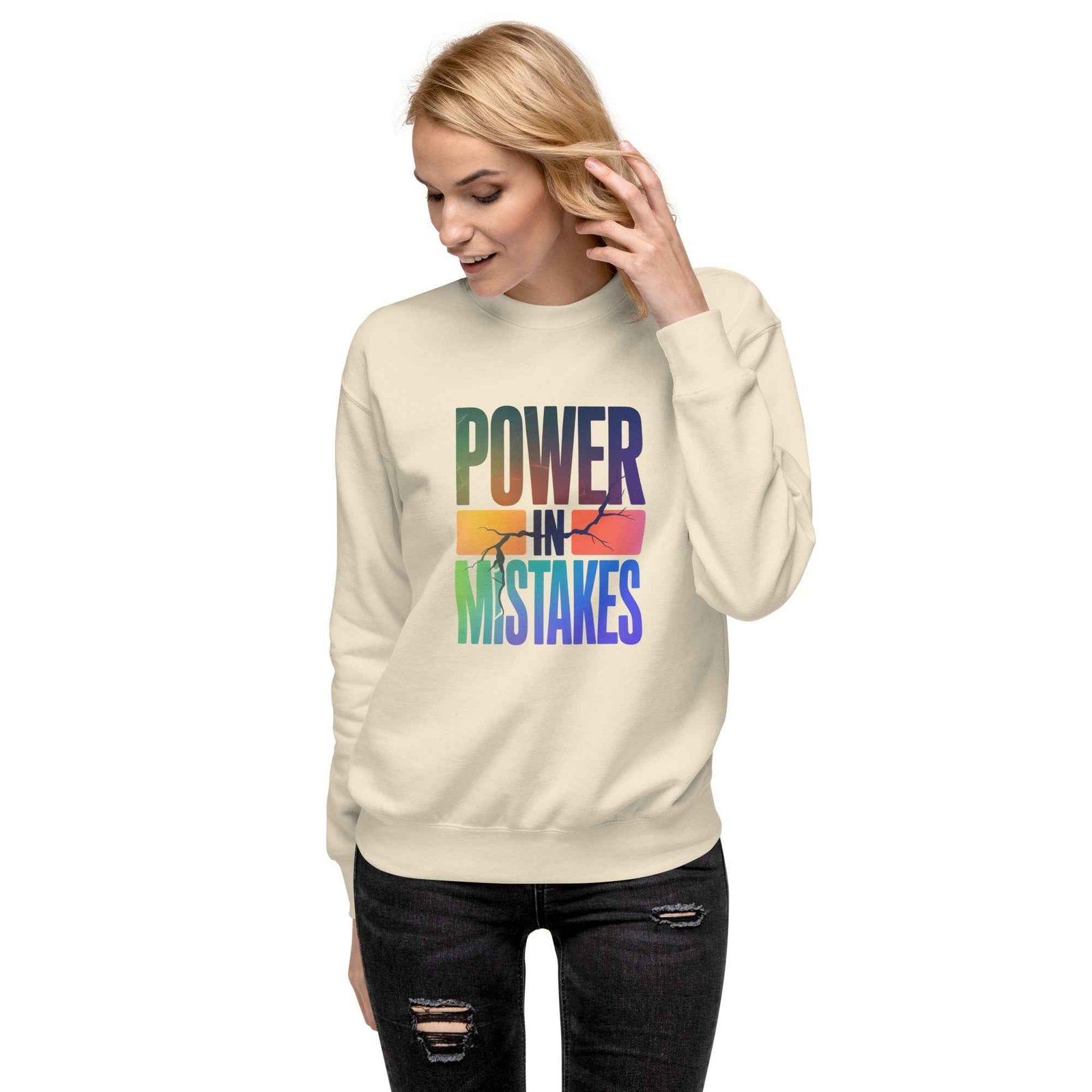 Felpa premium unisex Power in Mistakes ⚡ - FAIL Streetwear