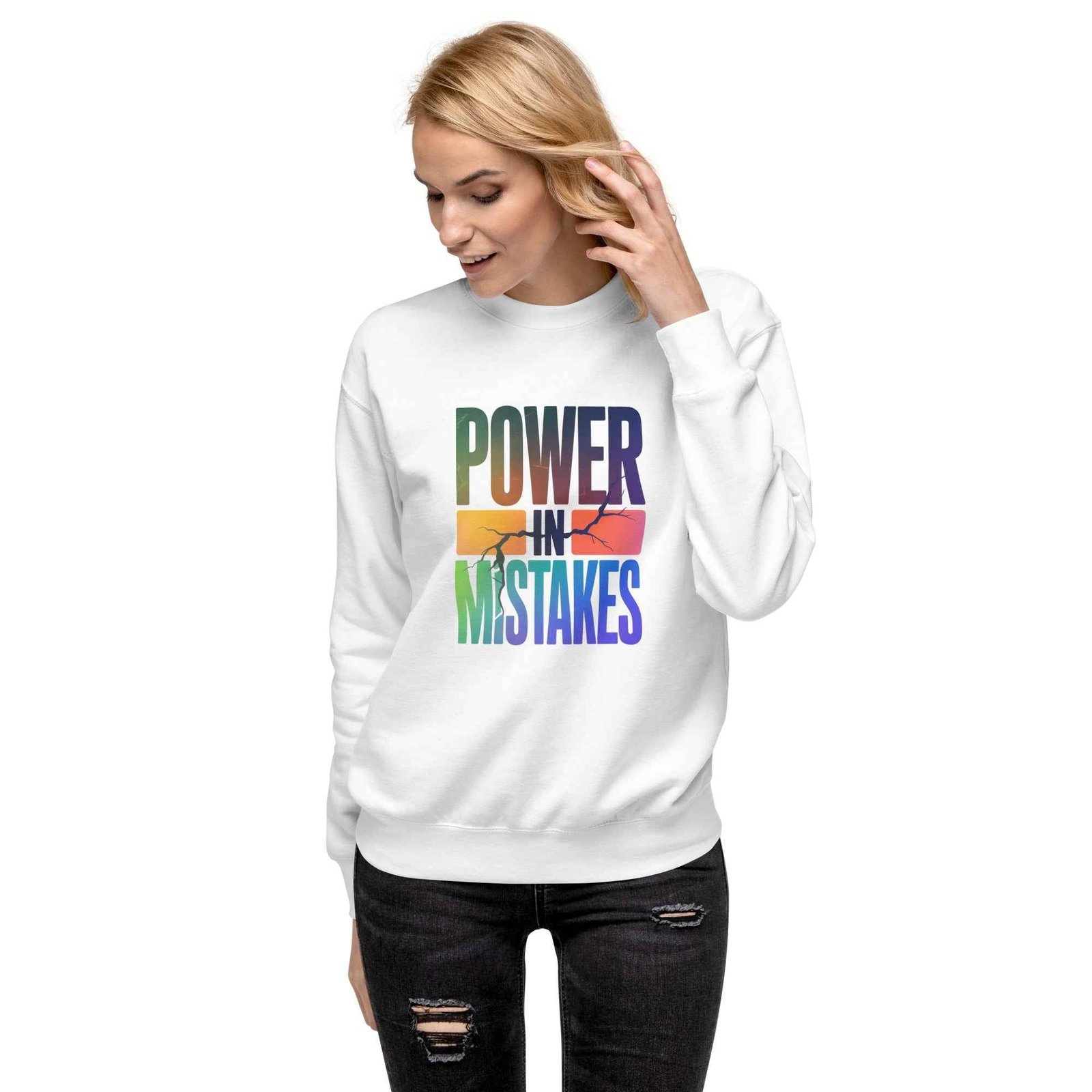 Felpa premium unisex Power in Mistakes ⚡ - FAIL Streetwear